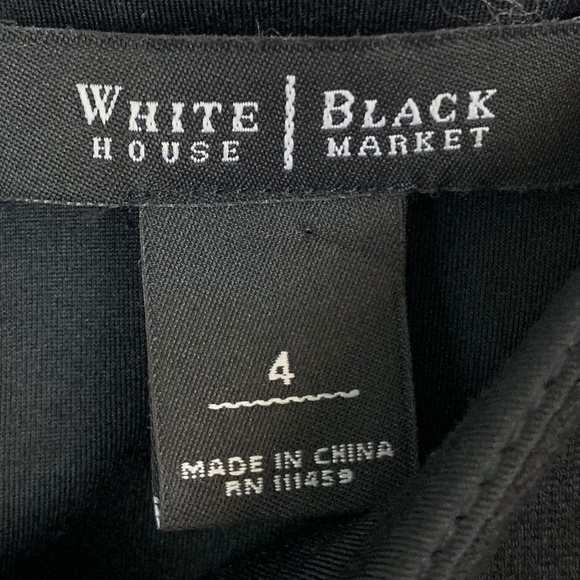 WHBM Black Ponte Drop Waist Shift Dress - Picture 4 of 8